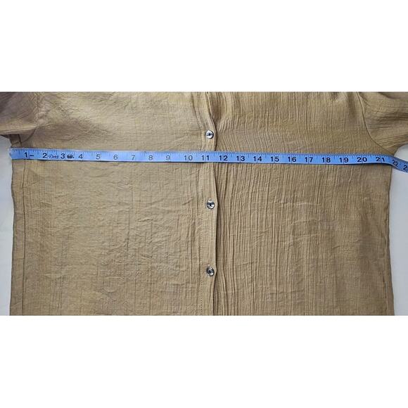 JON & ANNA WOMEN'S CONTEMPORARY LONG-SLEEVE BUTTON-DOWN SHIRT DRESS – SIZE LARGE - Picture 9 of 9